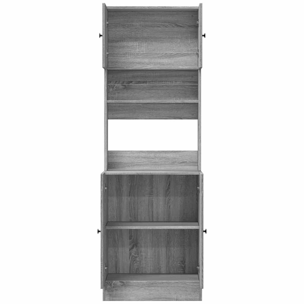 Küchenschrank Grau Sonoma 60x50x180 cm Holzwerkstoff