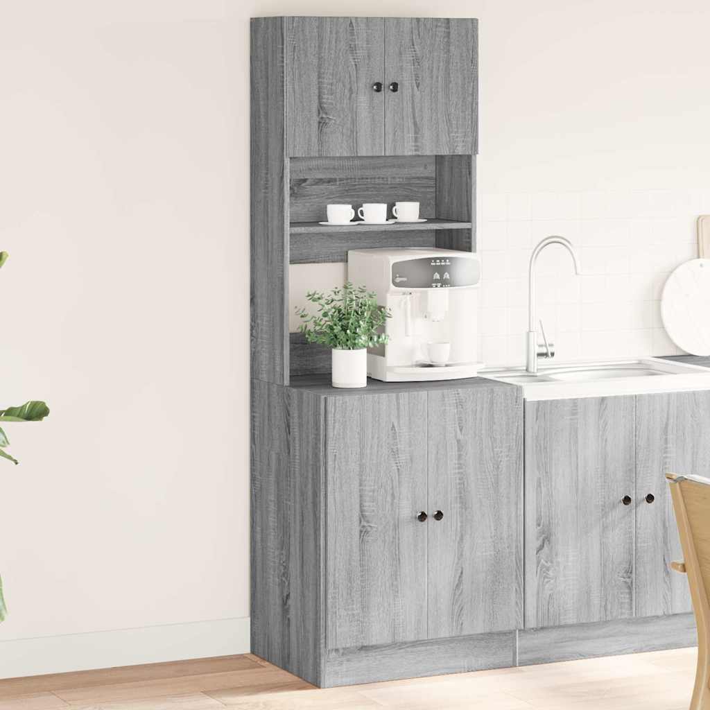 Küchenschrank Grau Sonoma 60x50x180 cm Holzwerkstoff