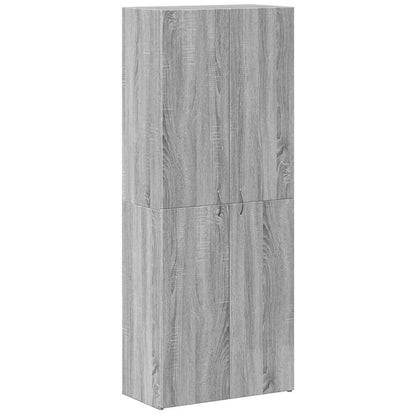 Aktenschrank Grau Sonoma 60x32x153 cm Holzwerkstoff