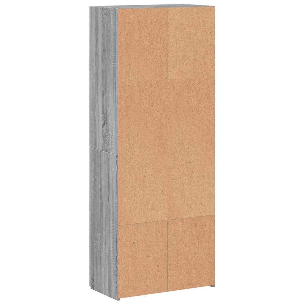 Aktenschrank Grau Sonoma 60x32x153 cm Holzwerkstoff