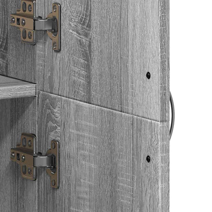 Aktenschrank Grau Sonoma 60x32x153 cm Holzwerkstoff