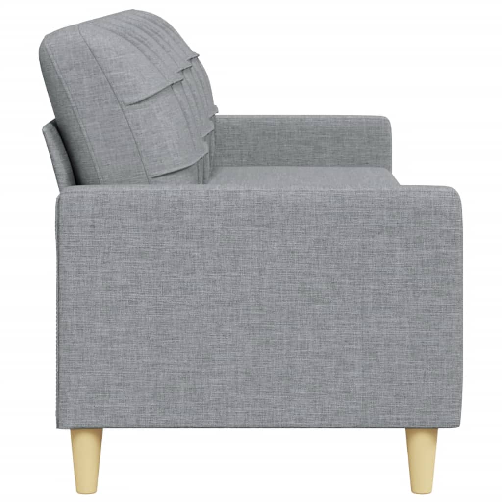 3-Sitzer-Sofa Hellgrau 210 cm Stoff