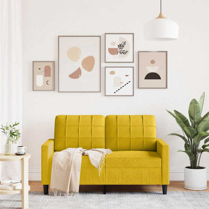 2-Sitzer-Sofa Gelb 120 cm Samt
