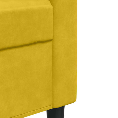 2-Sitzer-Sofa Gelb 120 cm Samt