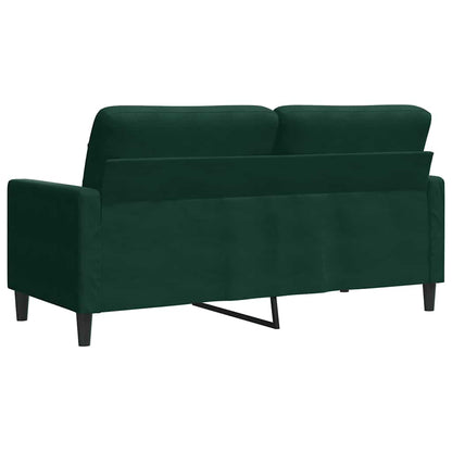 2-Sitzer-Sofa Dunkelgrün 140 cm Samt