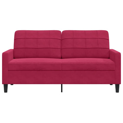 2-Sitzer-Sofa Weinrot 140 cm Samt