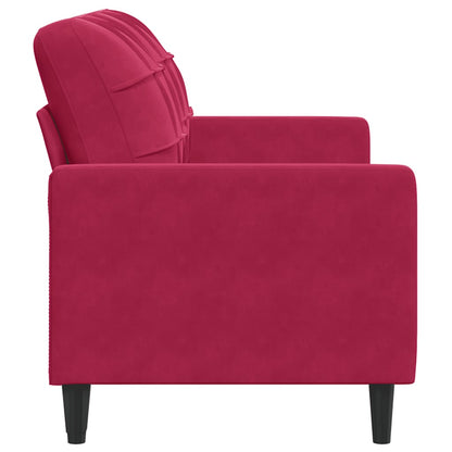 2-Sitzer-Sofa Weinrot 140 cm Samt