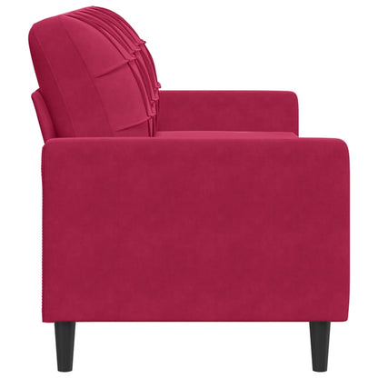 3-Sitzer-Sofa Weinrot 180 cm Samt