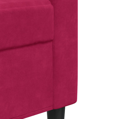 3-Sitzer-Sofa Weinrot 180 cm Samt