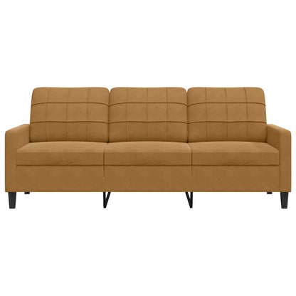 3-Sitzer-Sofa Braun 180 cm Samt