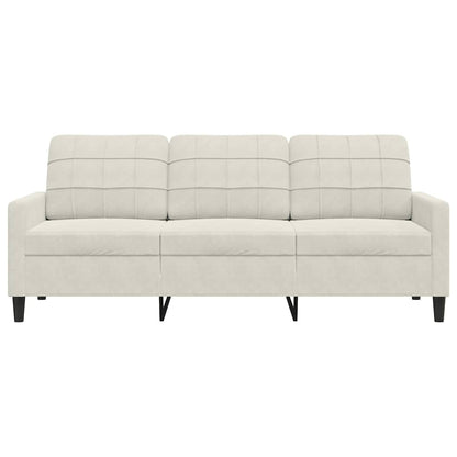 3-Sitzer-Sofa Creme 180 cm Samt