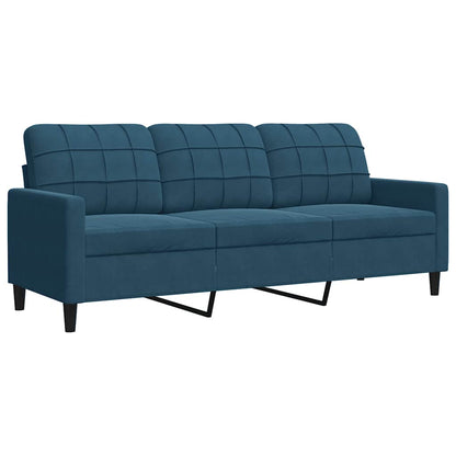 3-Sitzer-Sofa Blau 180 cm Samt