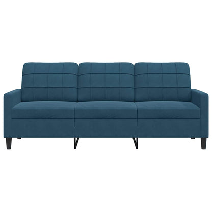 3-Sitzer-Sofa Blau 180 cm Samt