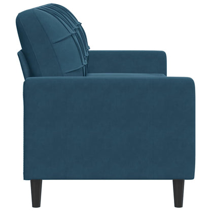 3-Sitzer-Sofa Blau 180 cm Samt
