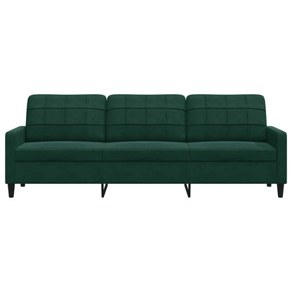 3-Sitzer-Sofa Dunkelgrün 210 cm Samt