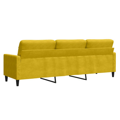 3-Sitzer-Sofa Gelb 210 cm Samt