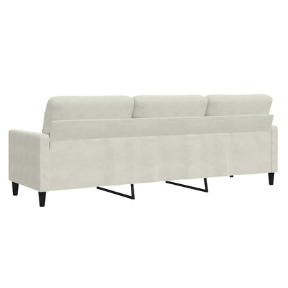 3-Sitzer-Sofa Creme 210 cm Samt