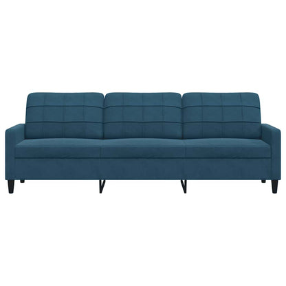 3-Sitzer-Sofa Blau 210 cm Samt