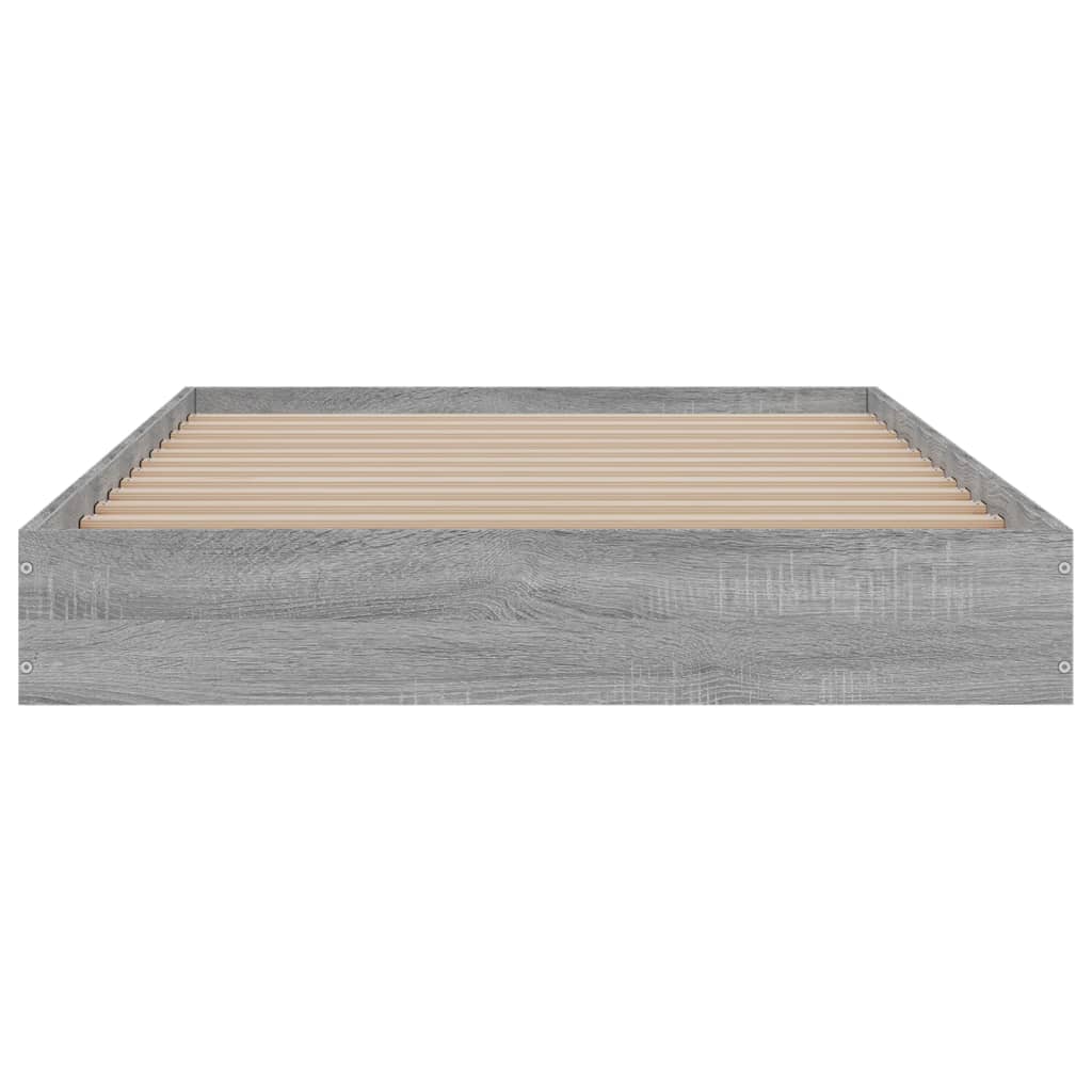 Cadre de lit Sonoma gris 100x200 cm en bois