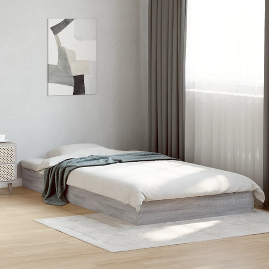 Cadre de lit Sonoma gris 100x200 cm en bois