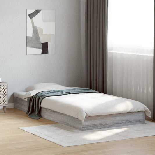 Bed frame Grey Sonoma 75x190 cm wood material
