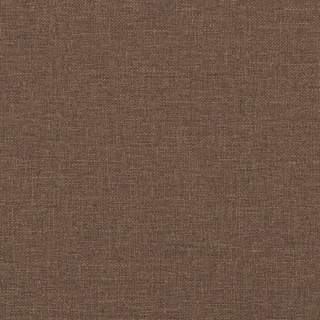 3-Sitzer-Sofa mit Zierkissen Braun 210 cm Stoff