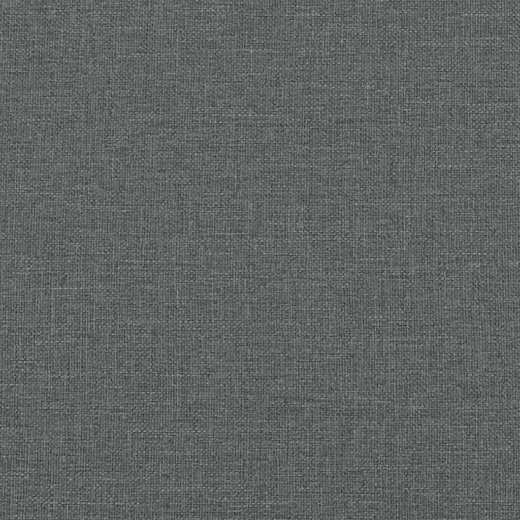 3-Sitzer-Sofa mit Hocker Dunkelgrau 210 cm Stoff