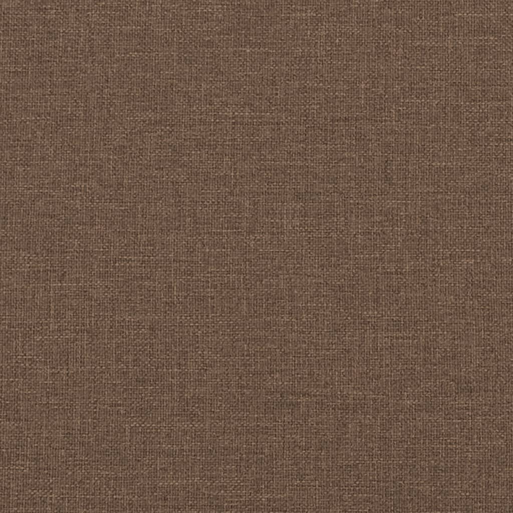 3-Sitzer-Sofa mit Hocker Braun 210 cm Stoff