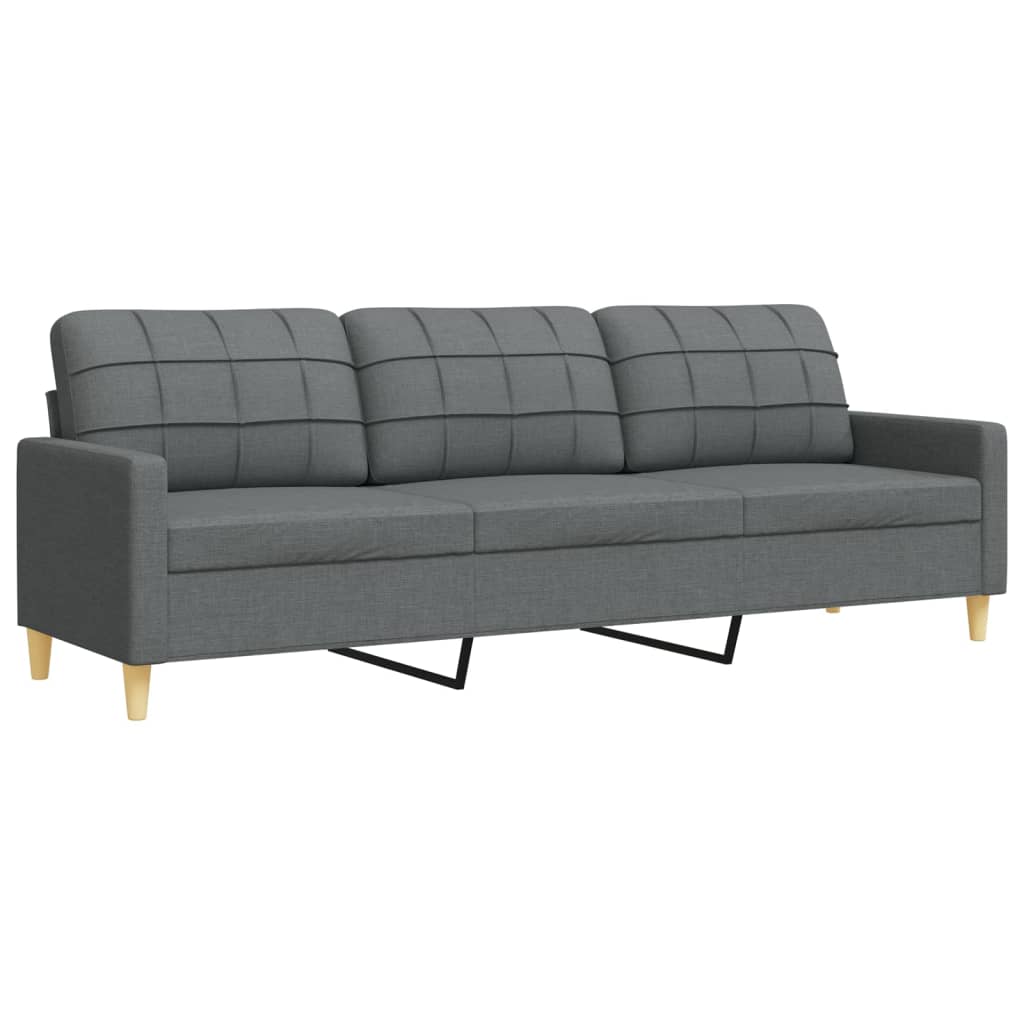 2-piece sofa set in dark grey fabric