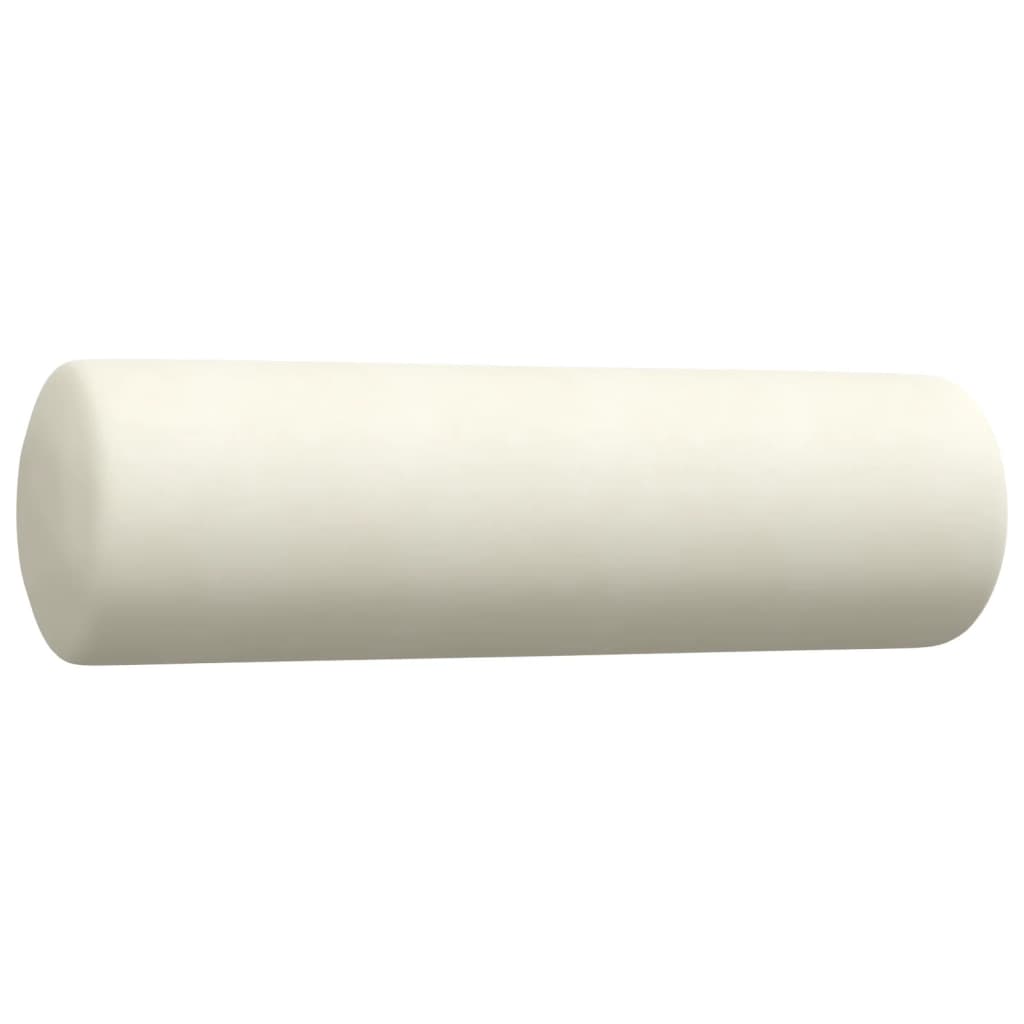 Ensemble de canapé 2 pièces avec coussins et appuie-tête en velours crème