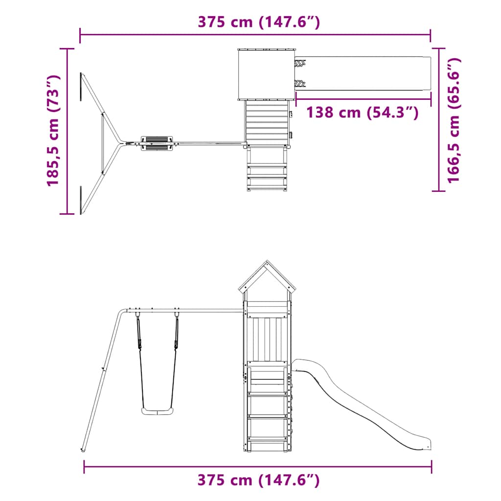 Spielturm Imprägniertes Kiefernholz