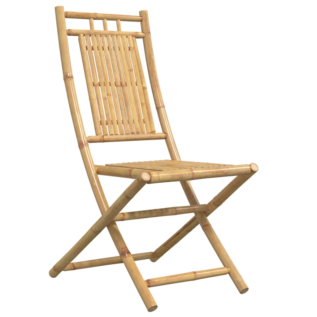 Klappstühle, 4 Stück, 46 x 66 x 99 cm, Bambus