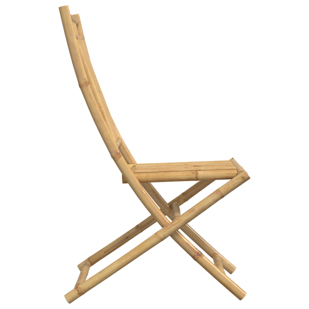 Klappstühle, 4 Stück, 46 x 66 x 99 cm, Bambus