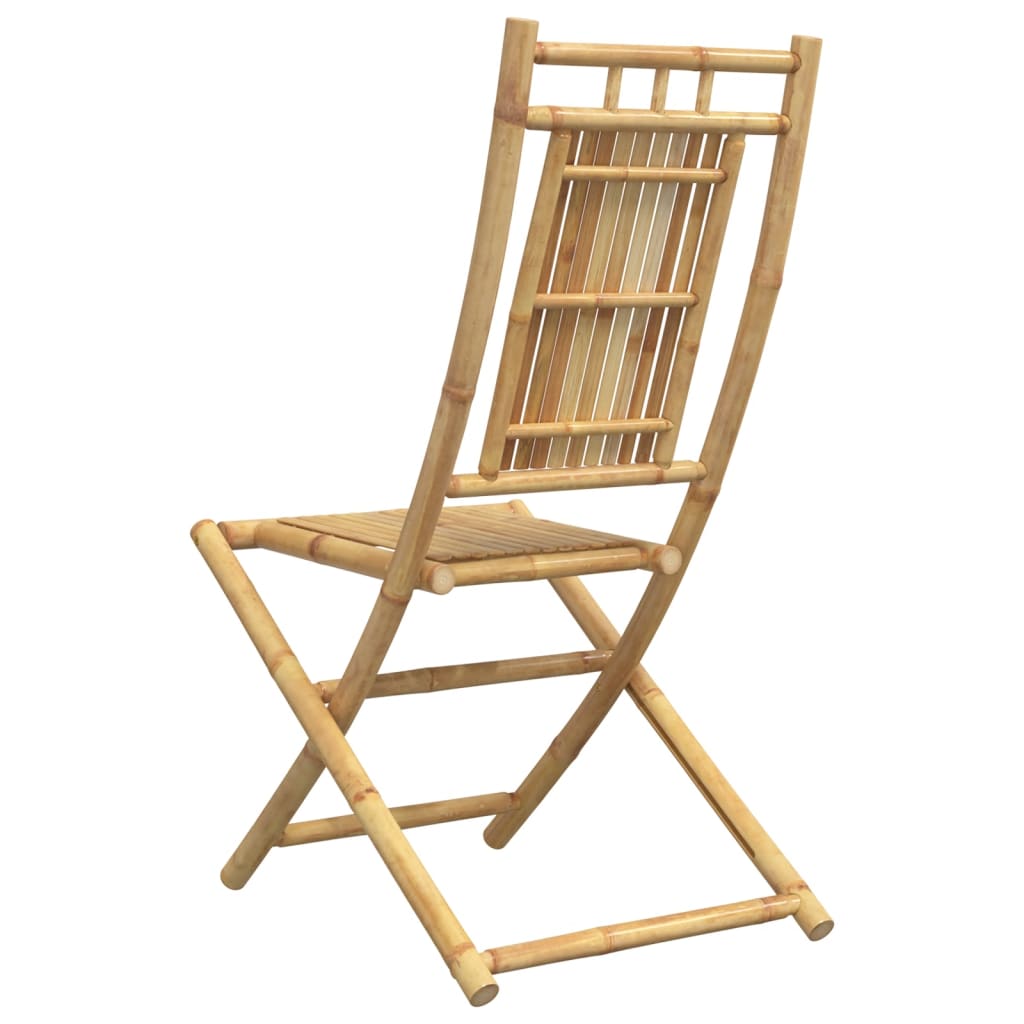 Klappstühle, 4 Stück, 46 x 66 x 99 cm, Bambus