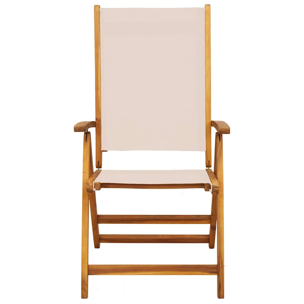 Klappstühle, 6 Stück, Massivholz Akazie und Textilene