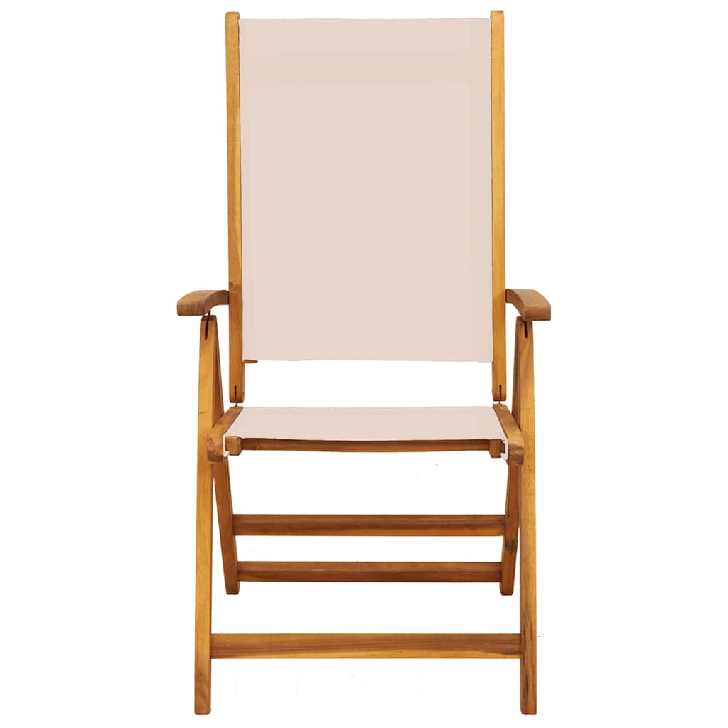 Klappstühle, 8-teilig, Massivholz Akazie und Textilene