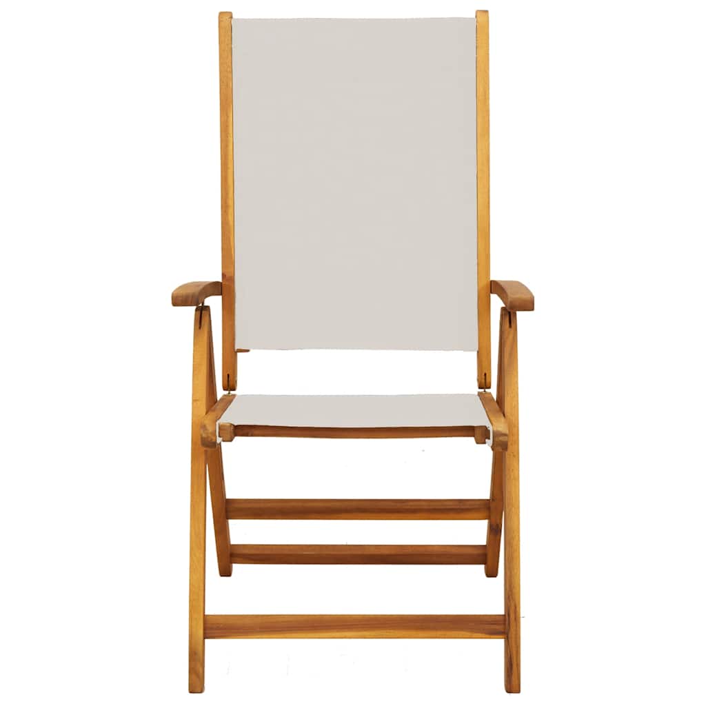 Klappstühle, 4 Stück, Massivholz Akazie und Textilene