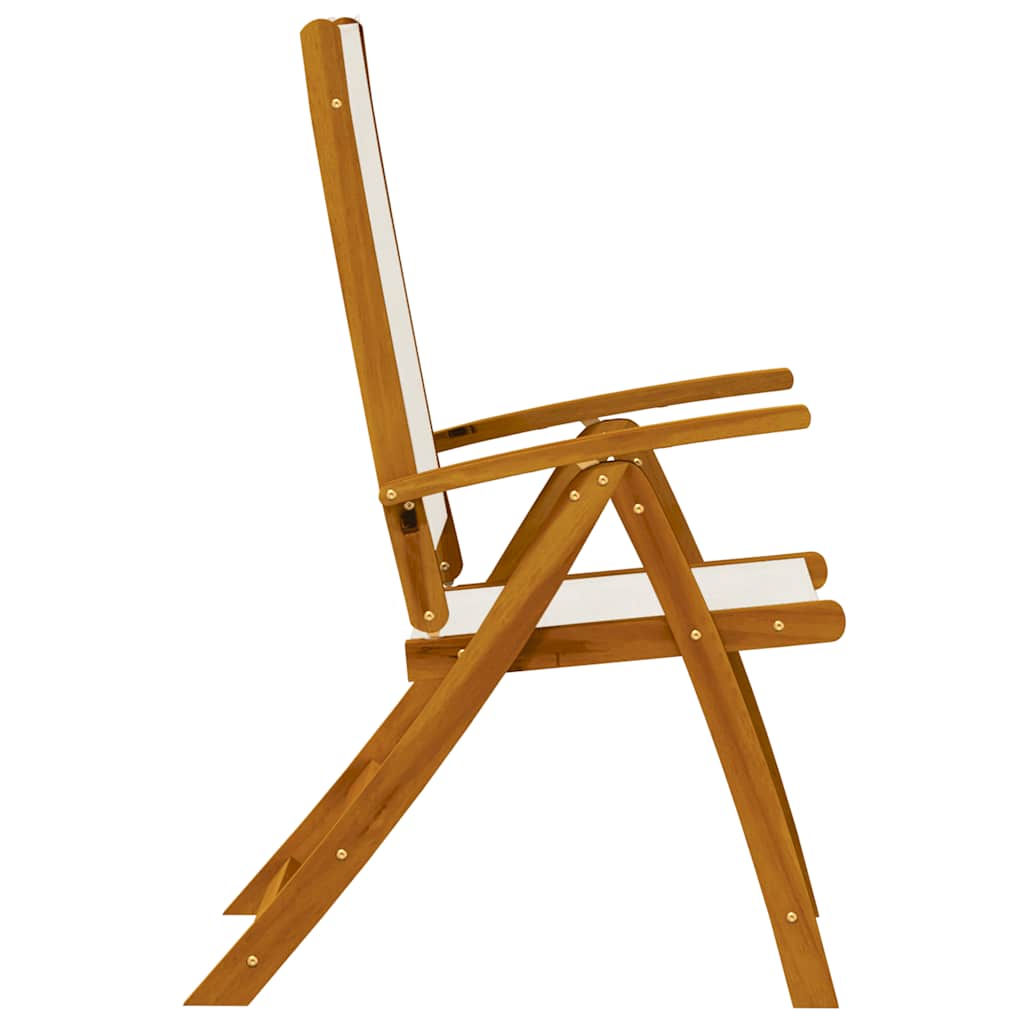 Klappstühle, 4 Stück, Massivholz Akazie und Textilene