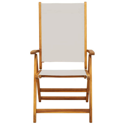 Klappstühle, 6 Stück, Massivholz Akazie und Textilene