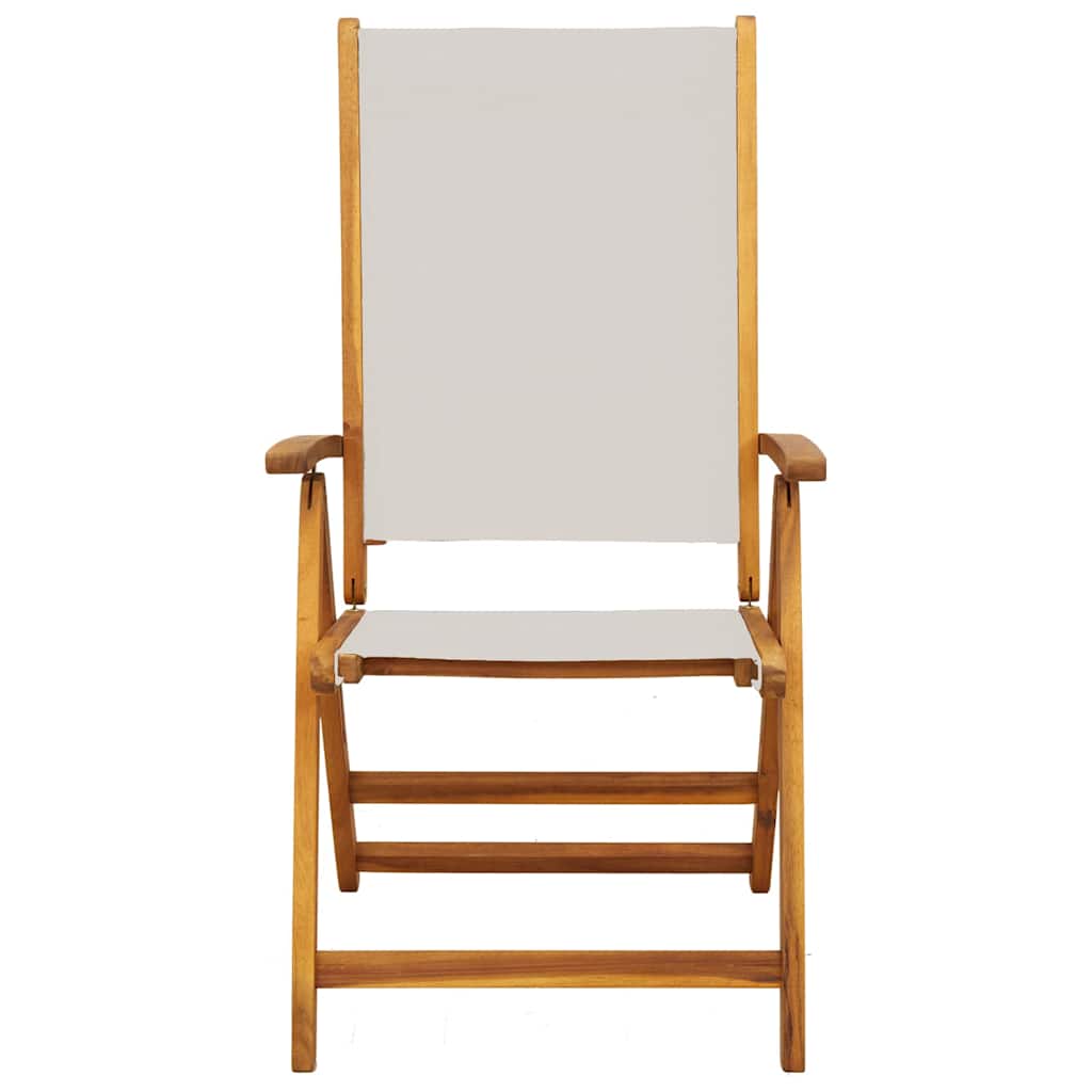 Klappstühle, 6 Stück, Massivholz Akazie und Textilene