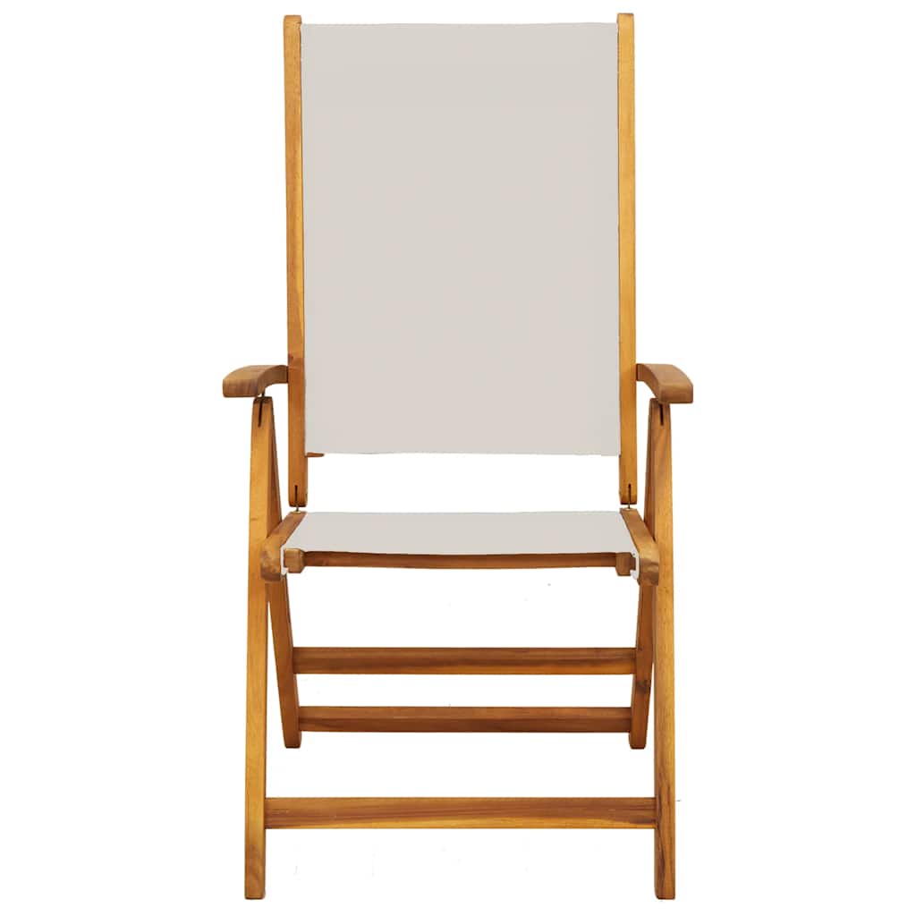 Klappstühle, 8-teilig, Massivholz Akazie und Textilene