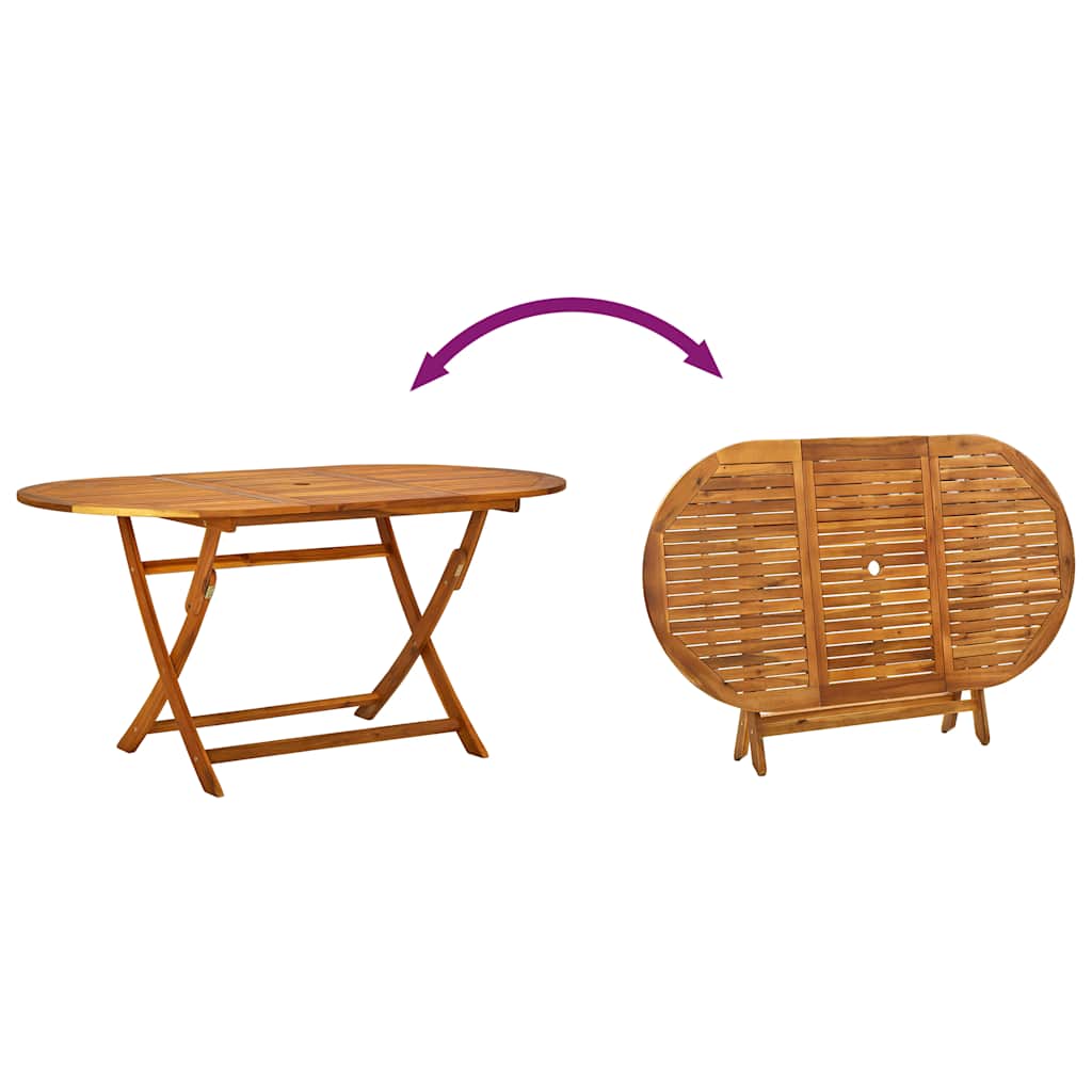 7-tlg. Garten-Essgruppe Massivholz Akazie und Textilene