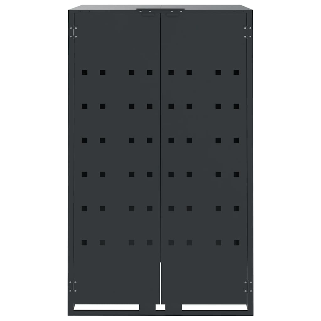 Mülltonnenbox für 3 Tonnen Anthrazit 207x79x117 cm Stahl