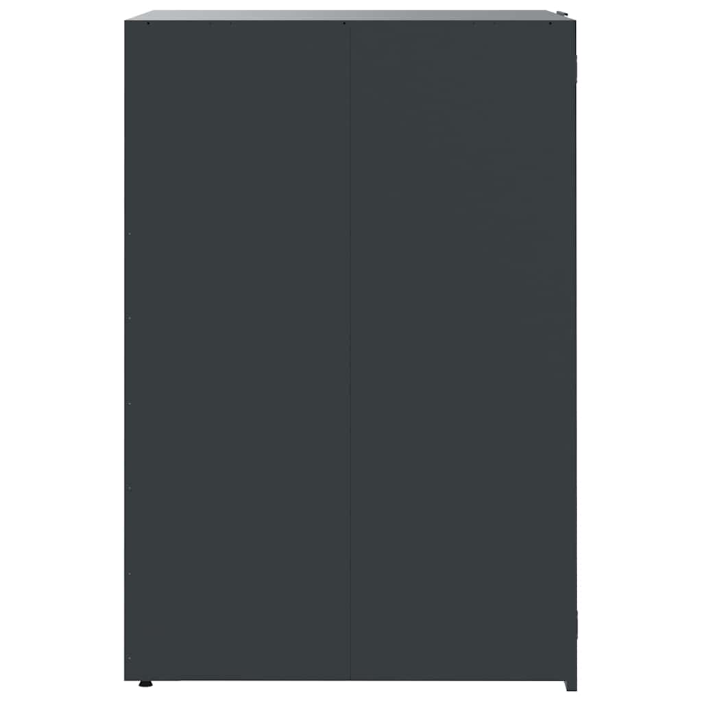 Mülltonnenbox für 3 Tonnen Anthrazit 207x79x117 cm Stahl