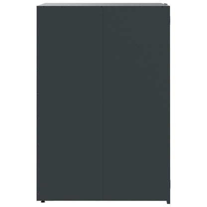 Mülltonnenbox für 3 Tonnen Anthrazit 207x79x117 cm Stahl