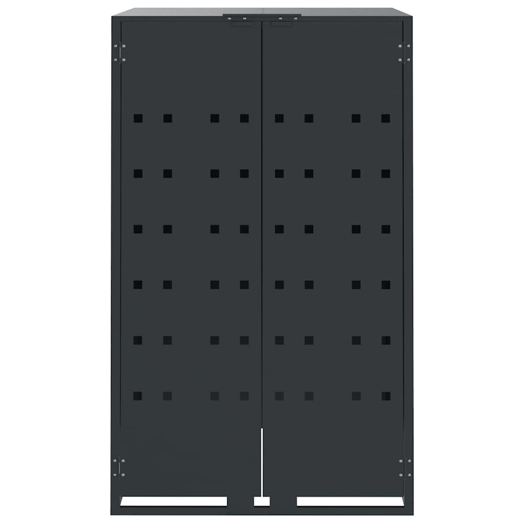 Mülltonnenbox für 4 Tonnen Anthrazit 276x79x117 cm Stahl