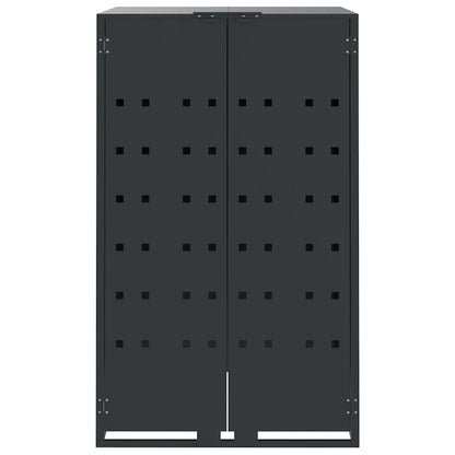 Mülltonnenbox für 5 Tonnen Anthrazit 345x79x117 cm Stahl