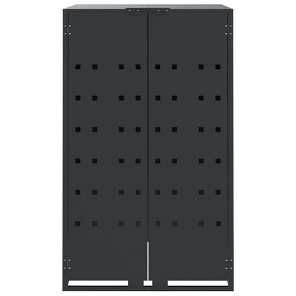 Mülltonnenbox für 6 Tonnen Anthrazit 414x79x117 cm Stahl