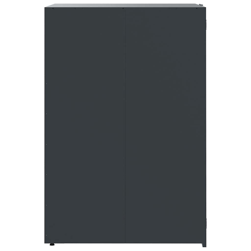 Mülltonnenbox für 6 Tonnen Anthrazit 414x79x117 cm Stahl
