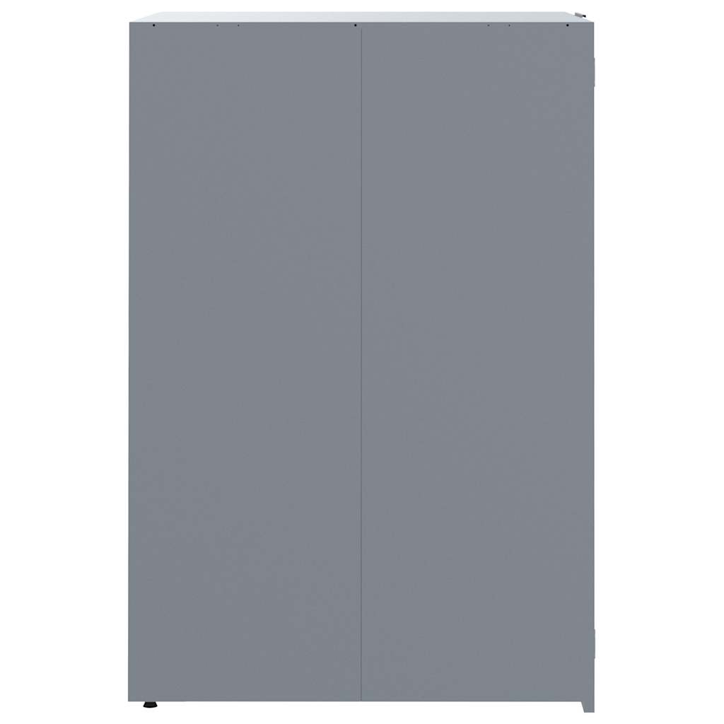 Mülltonnenbox für 2 Tonnen Grau 138x79x117 cm Stahl